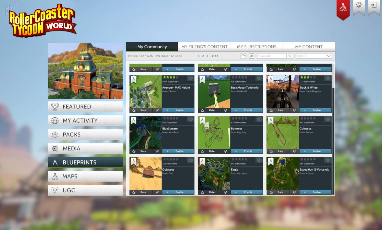 [7]-RollerCoaster Tycoon World – v61951 Download