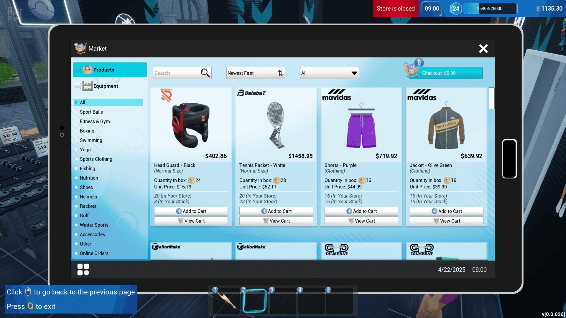 [12]-Sporting Goods Shop – v1.0 (Release) Download